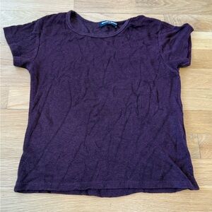 Brandy Melville Deep Purple Burgundy Short Sleeve Tee